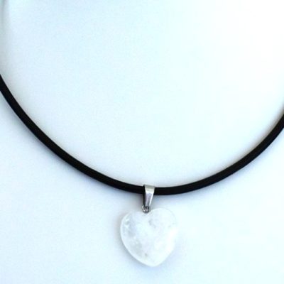 cuero con gancho silver coraon blanco